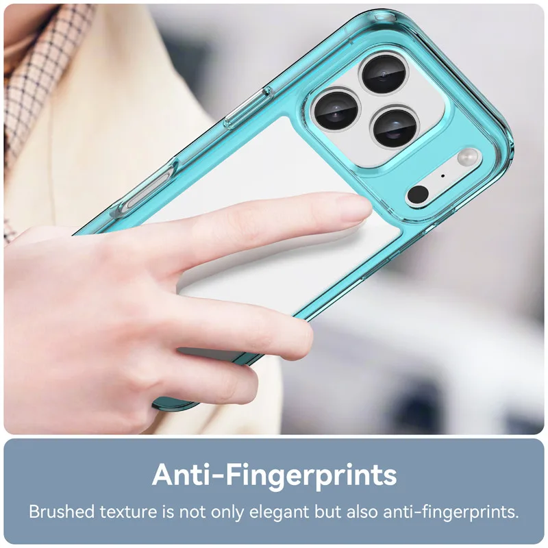 Etui na iPhone 17 Pro Pokrowiec na iPhone 17 Pro Ramka TPU Akrylowa Tylne Panele Ochronne Etui na Telefon iPhone 17 Pro Max Air Funda — zdjęcie produktu 4
