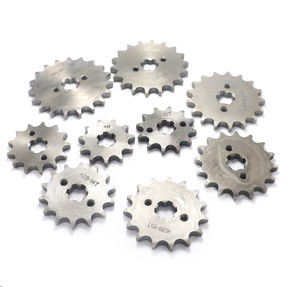 Front Engine 428# 17mm 10T-19T Sprocket For KAYO BSE SSR SDG Dirt Pit Bike ATV Quad Go Kart Moped Buggy Scooter Motorcycle