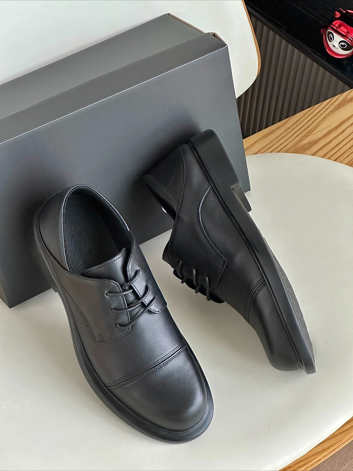 

E Men’s Genuine Leather Shoes Breathable Oxfords Comfortable Office Work Formal Sneakers Business Casual Derby Shoes