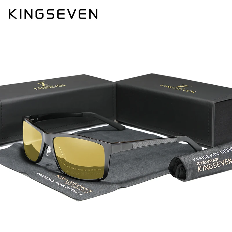 KINGSEVEN Aluminium Gepolariseerde Zonnebril Voor Mannen UV400 Beschermen Anti-reflectie Bril Mannelijke Rijden Fietsen Brillen Accessoires