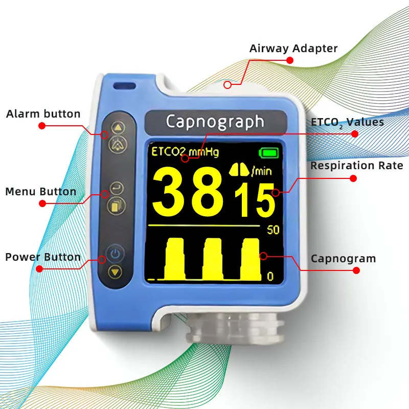 SmartFvet-Detector de dióxido de carbono portátil, accesorio de alta calidad, capnografía, Sensor Etco2 para veterinario