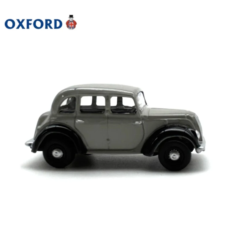 OXFORD Diecast 1:76 Scale Morris Eight E Sedan Grey Alloy Car Model Finished Product Simulation Toy Static Model Display