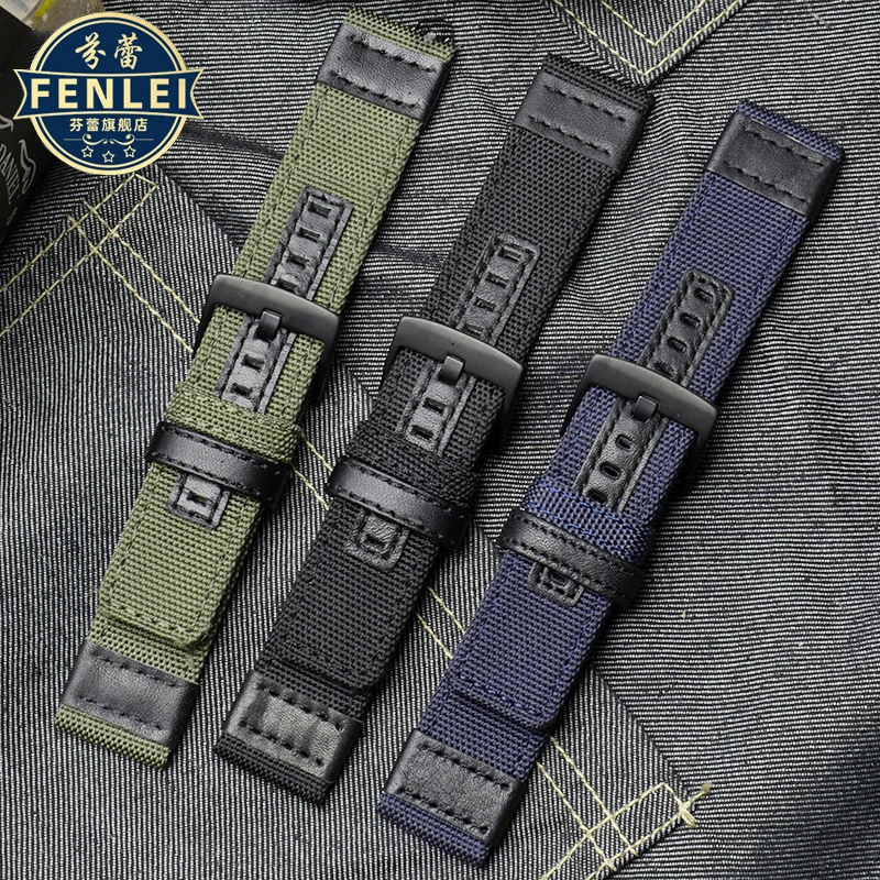 Untuk Casio tali jam nilon PRG-600YB PRG-650 PRW-6600 seri GA2000 mendaki gunung kulit kanvas Aksesori tali jam 24MM