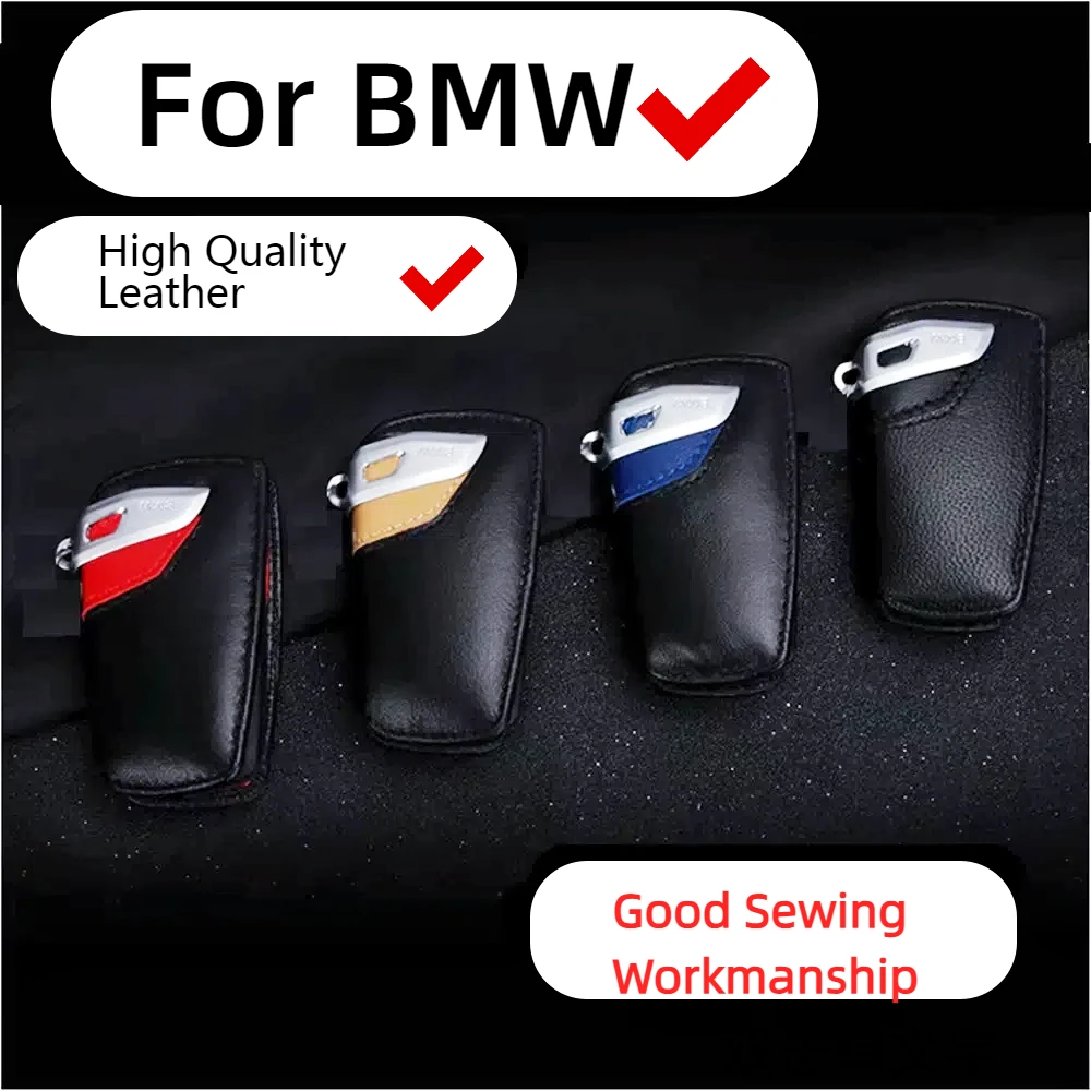 Echt lederen sleutelhoes sleutelhanger voor BMW 1 2 3 4 5 6 7-serie X3 X4