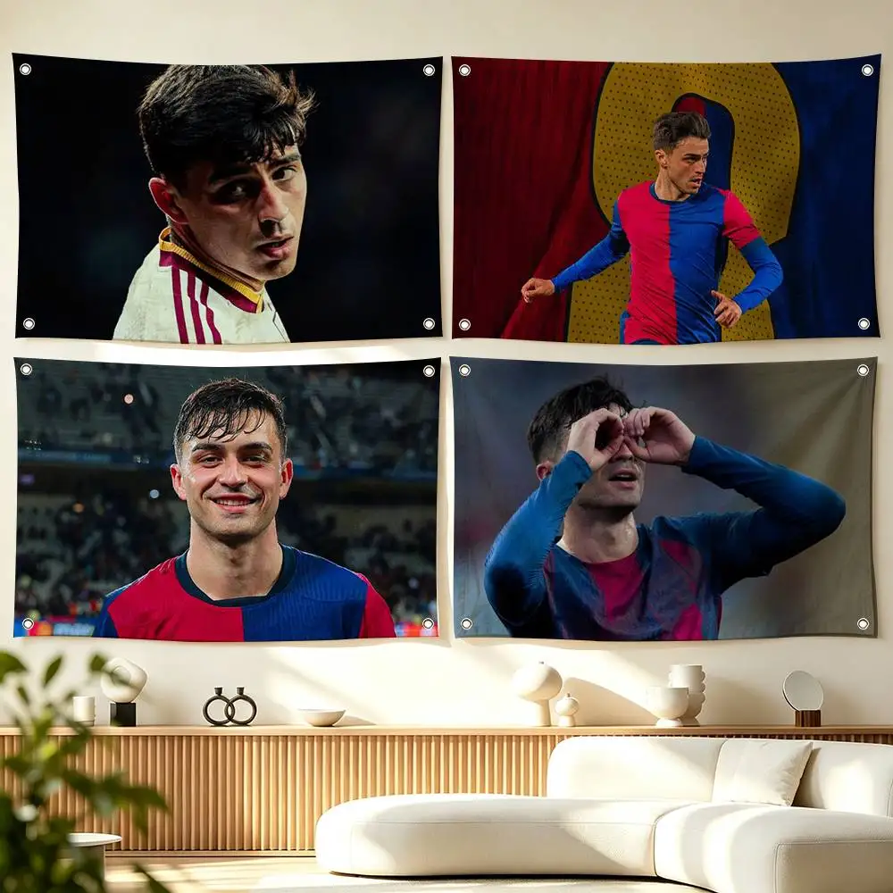 P-Pedri Spain Young Midfielder  Flag Suitable For Party Club Outdoor Interior Wall Decoration Banner Fans Gift