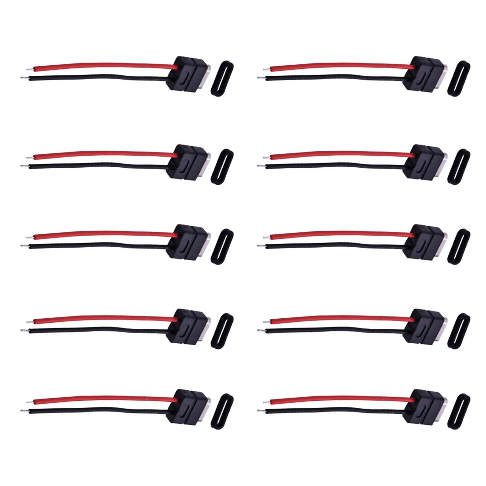 

10Pcs USB Type C Connector Jack Female Socket Welding Wire 2.5A High Current Fast Charging Jack Port USB-C Charger Plug Socket