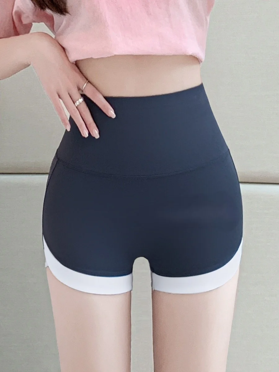 Yoga Shorts Gym Women Detail Running Slimming Modal Print White Seamless Athletic Training Workout Quick-dry Stretchy Base Light