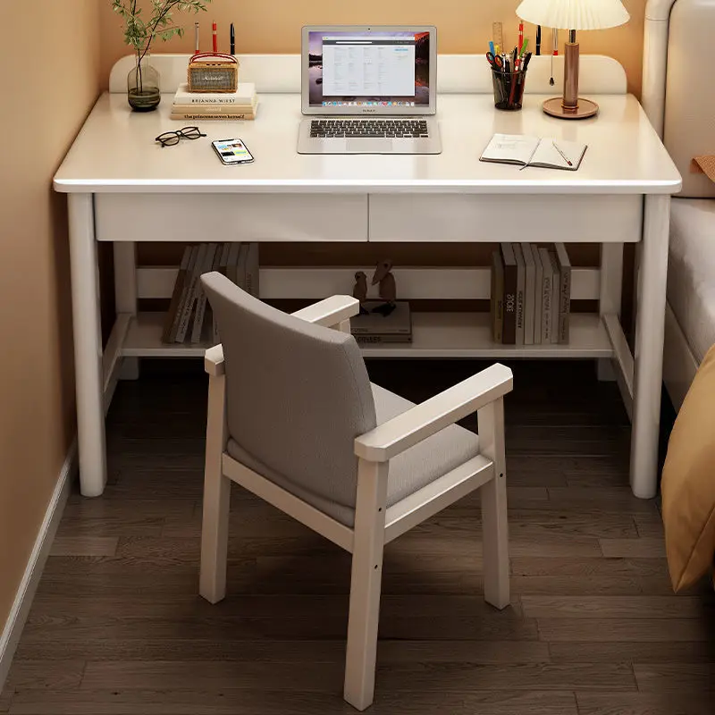 Escritorio de madera maciza de estilo chino, dormitorio en casa con cajones, oficina multifuncional gruesa, muebles de escritorio para estudiantes