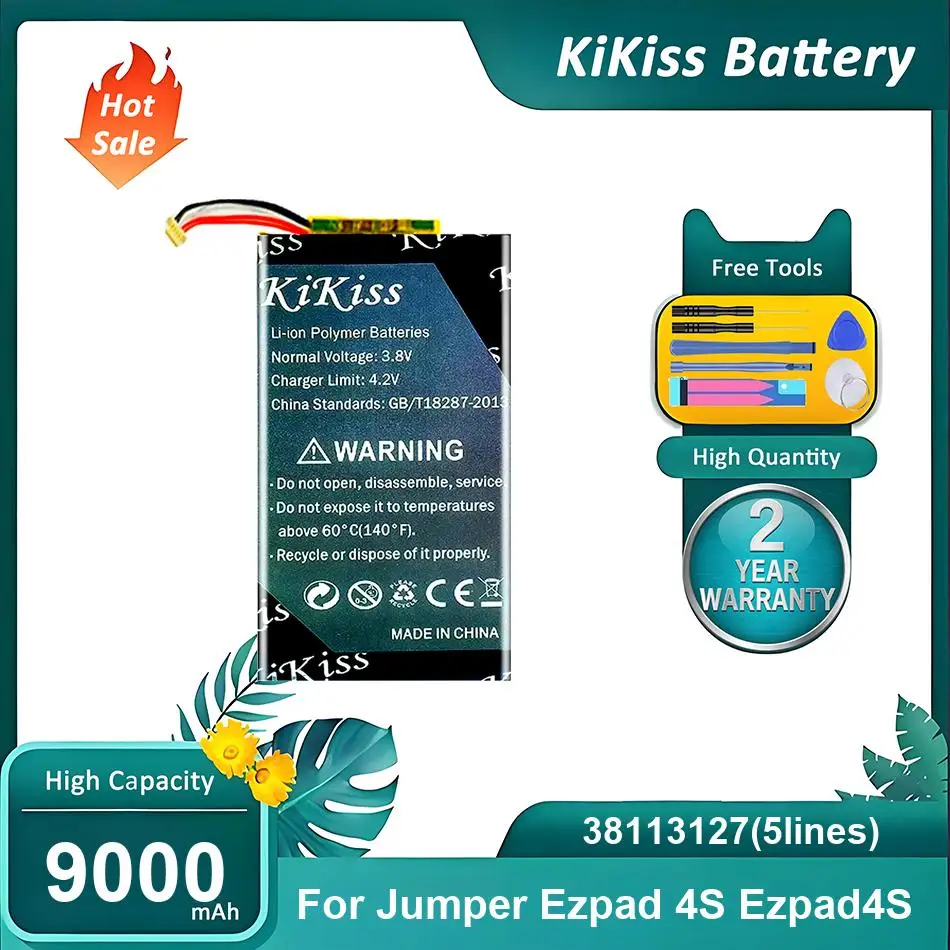 

Powerful Laptop Battery For Jumper Ezpad 4S Laptop,38113127(5lines),9000mAh