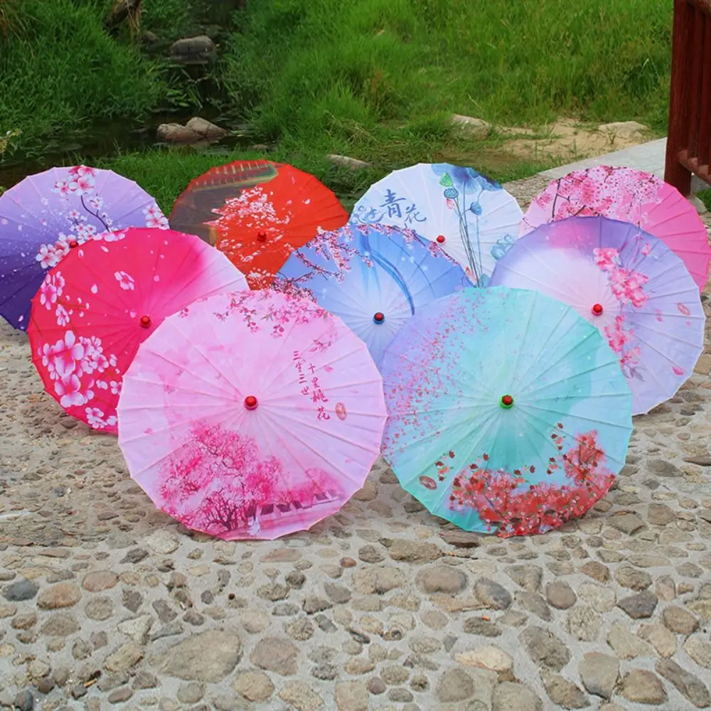 

Зонт из промасленной бумаги в китайском античном стиле, 56 см, 10 цветов, декоративный зонт, украшение для зонта, вечерние пейзажи для подружек невесты