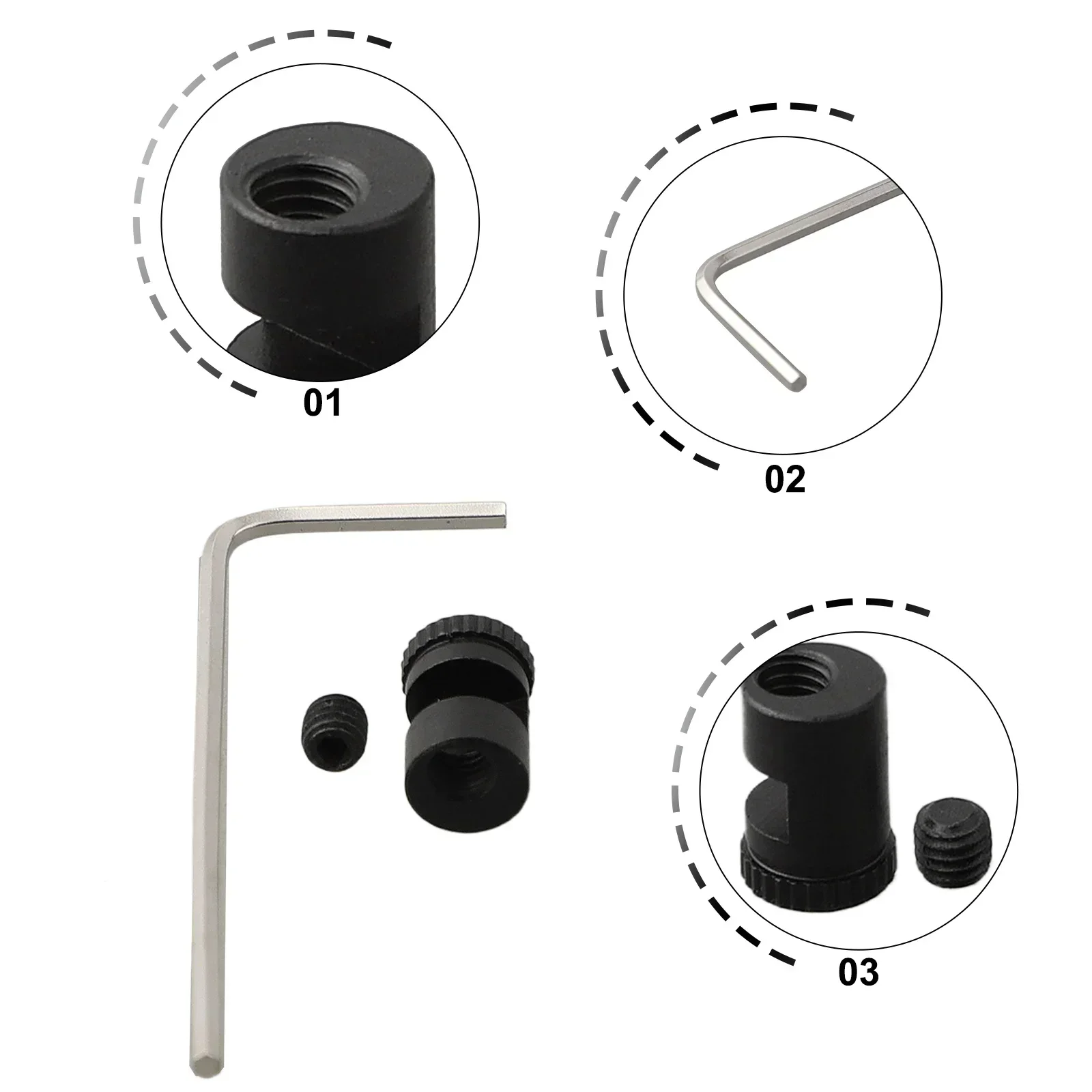 Perno de pulgar 110, cortador de botón de cuchillo, Perno de pulgar 416, Material de acero 110, tornillo de empuje con llave hexagonal, piezas de herramientas de Camping