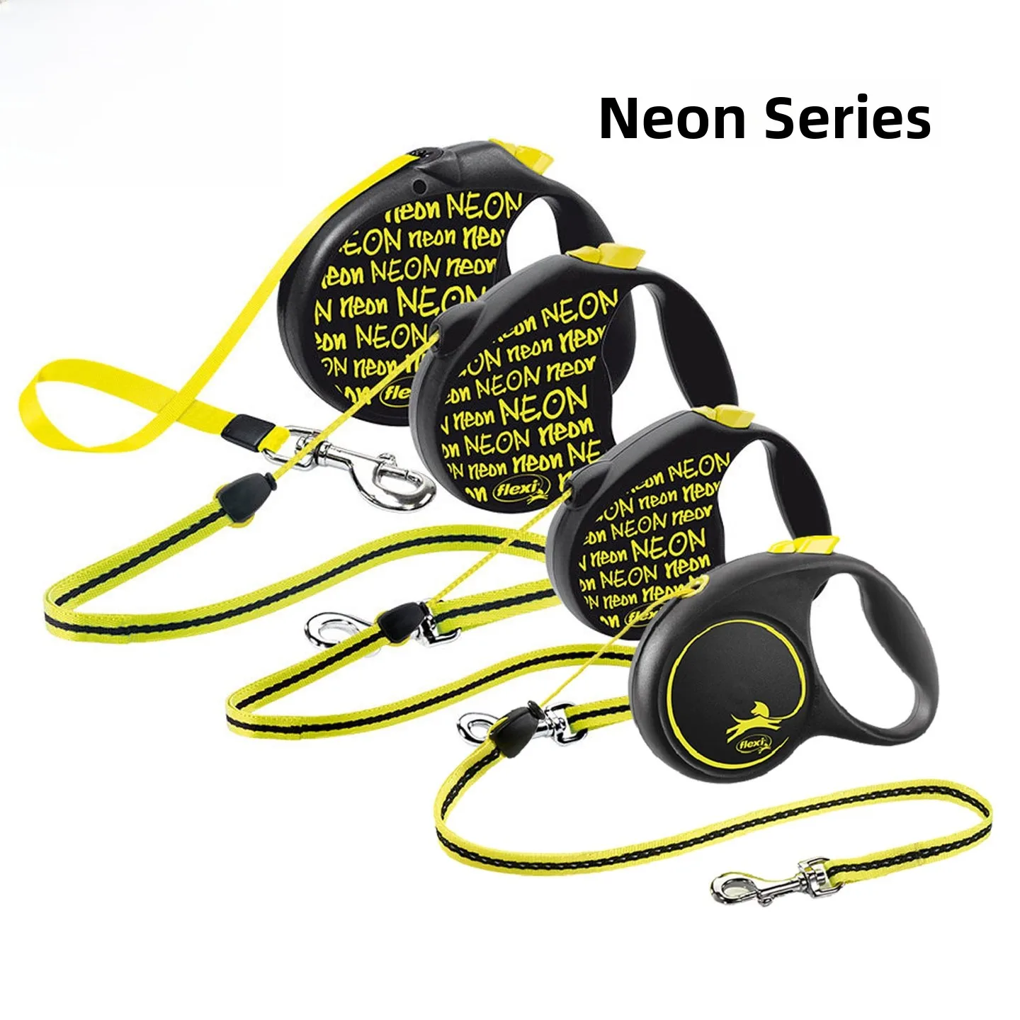 

Flexi Fluorescent Yellow Dog Leash Pet Automatic Retractable Traction Rope Walking Dog Leash Pet Supplies Dog Accessories