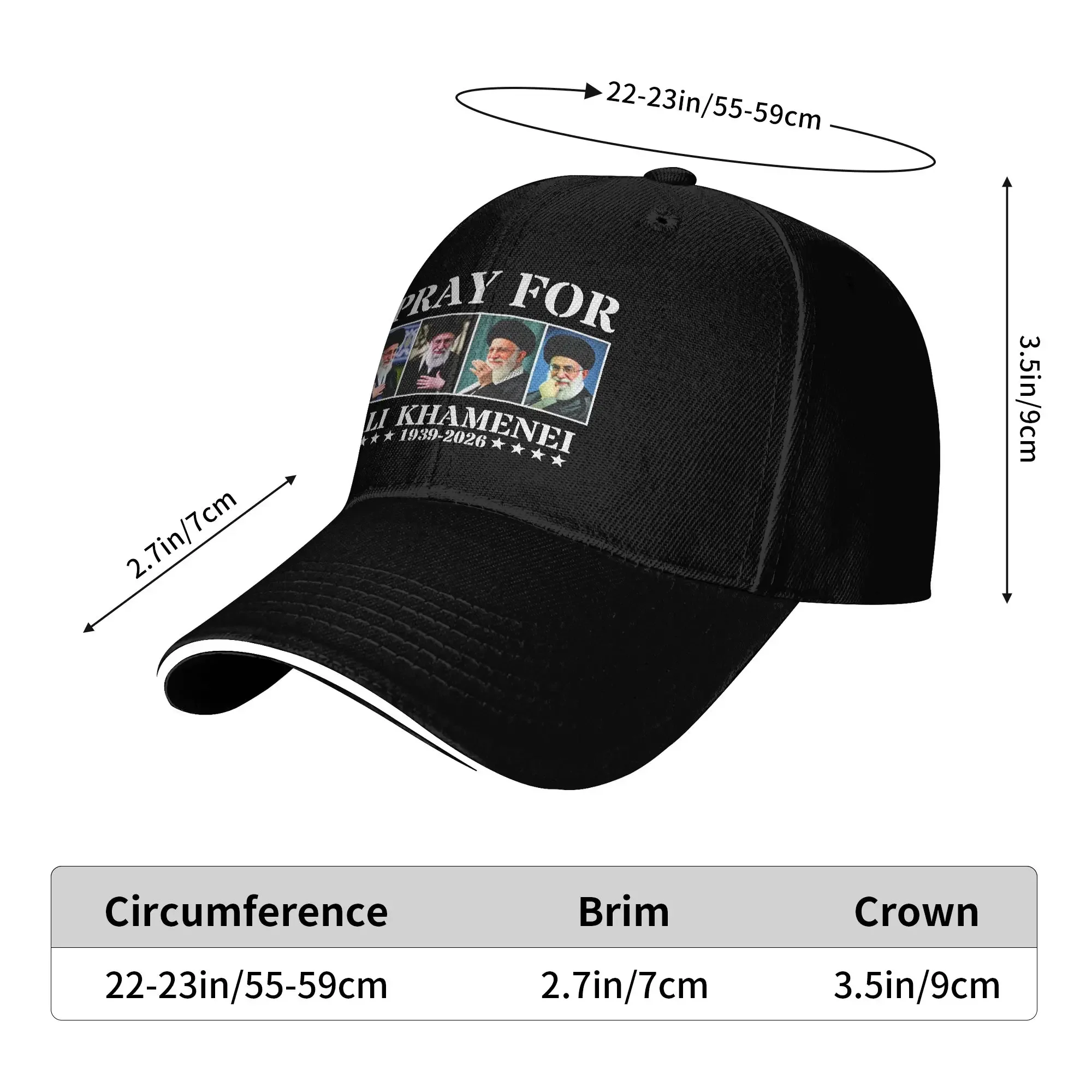 New Casual Baseball Cap Pray for Ali Khamenei  Hiking Fishing Hip Hop Hats For Men Sun Visor Fashion Baseball Caps