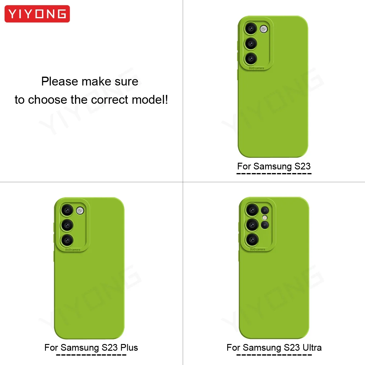 S22 Case YIYONG Square Liquid Silicone Soft Cover For Samsung Galaxy S22 S25 Ultra S23 S24 Plus  S22+ S23+ S24+ S25+ Phone Cases