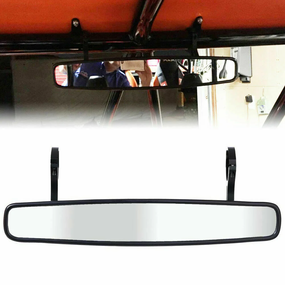 Universal 1.5 1.75 2 inch Shockproof Rearview Mirror Center Side Rear View Mirror for UTV ATV Polaris General XP RZR