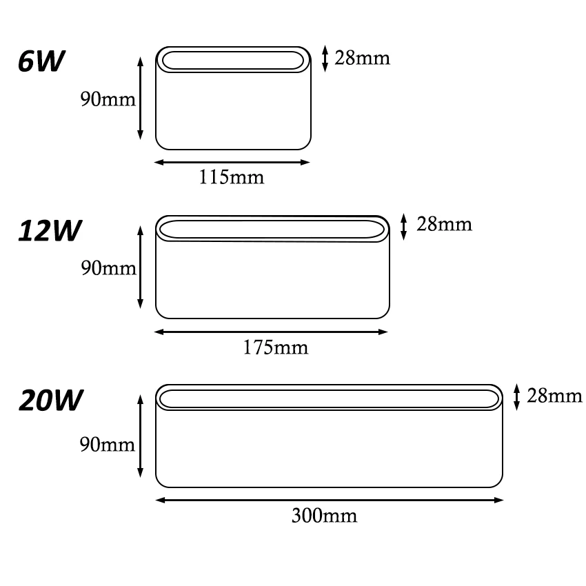 Lámpara LED de pared impermeable IP65 para exteriores, lámpara de pared para porche y jardín, decoración interior para el hogar, dormitorio, sala de estar, lámpara de iluminación decorativa