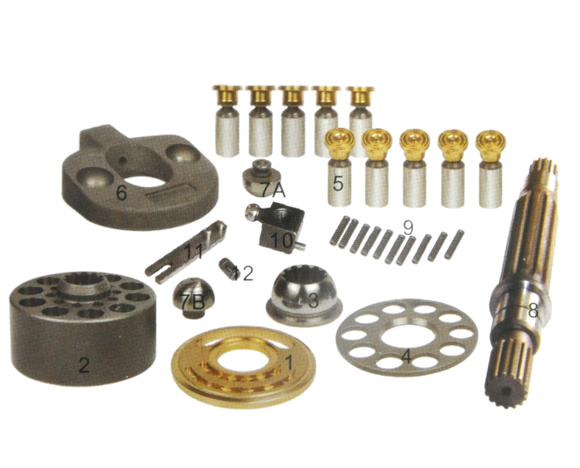 recambios de la bomba hidráulica del acero de la aleación del excavador de K3V63BDT K3V112 K3V140 K3V180