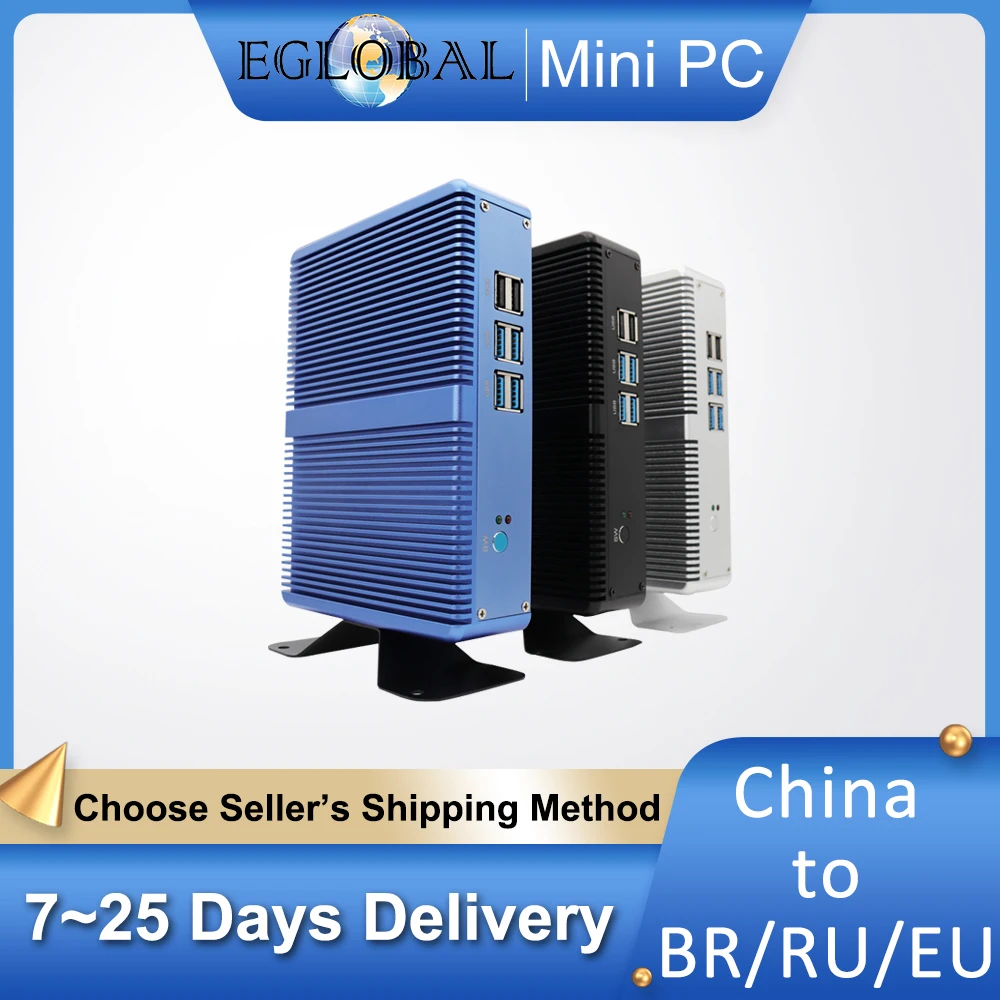 EGLOBAL Pfense Industrial Mini PC Intel Core I3 Processor With 6USB HDMI VGA Support Windows10/11 LINUX Desktop Computer