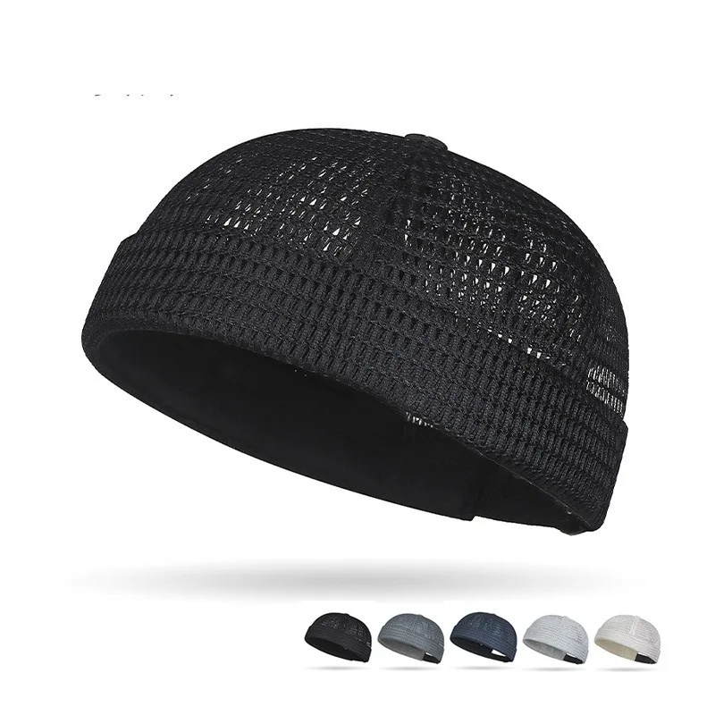 JMY – New Summer Arrival: Large-Mesh Breathable Brimless Skullcap (Adjustable Hip-Hop Style)