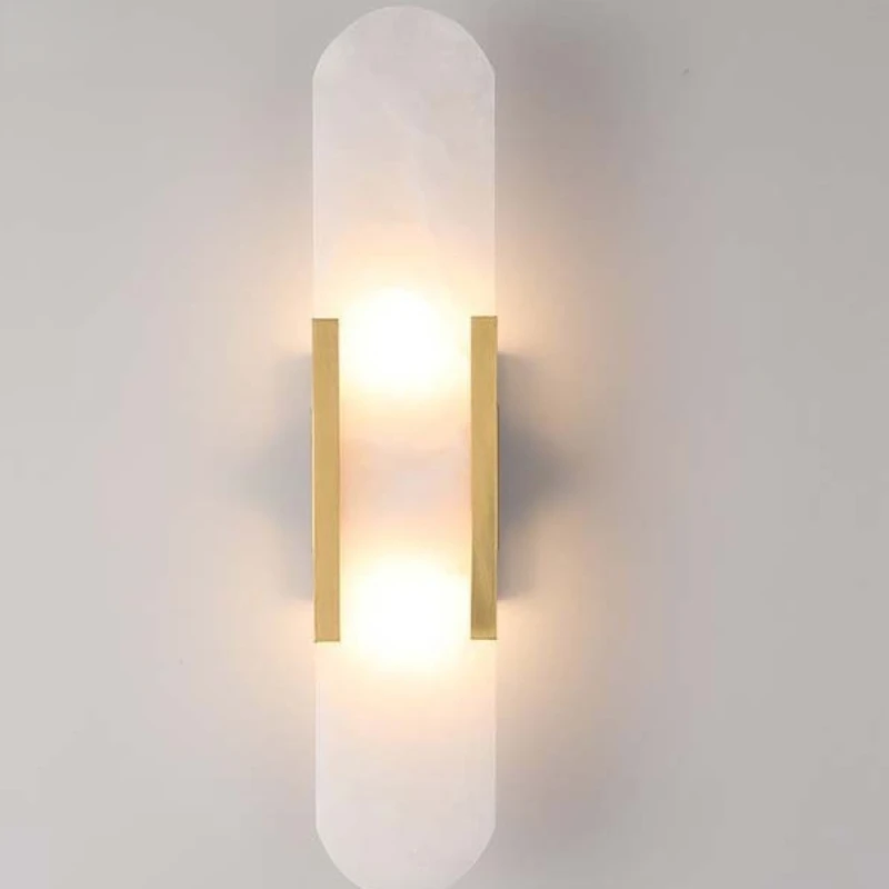 

Modern LED Marble Wall Lamp for Bedroom Bedside Lamp Study Aisle Corridor Interior Lighting Living Room Bathroom Wall Lights