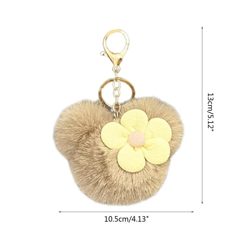 Dễ thương Hairball Trang trí Ví cầm tay Mặt dây chuyền sang trọng Cô gái Vải Phụ kiện 15UB