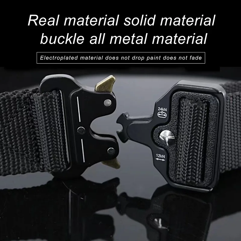 Luxury Men\'s Belt Army Outdoor Hunting Tactical Multi Function Combat Survival High Quality Marine Corps Canvas For Nylon Belt