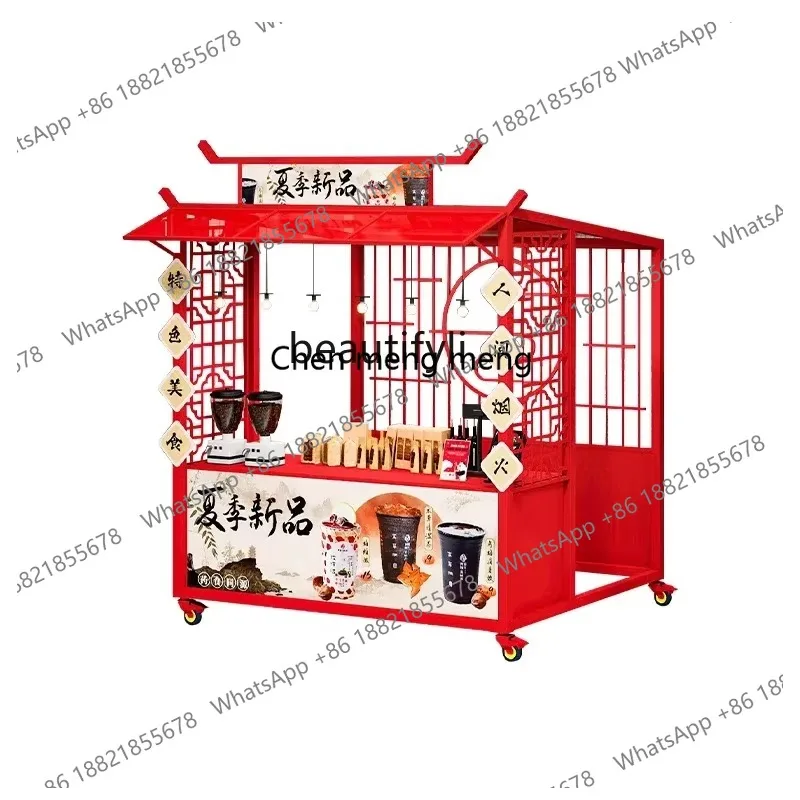 

LHY26ss Market stall car Night market snack mobile dining car Stall display stand Street mobile trolley