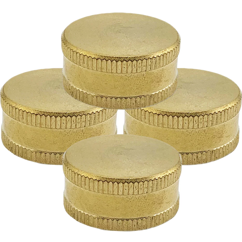 

4 Pcs Garden Hose Cover End Stopper Protector Connector Caps Metal Adapter Closure Brass Female