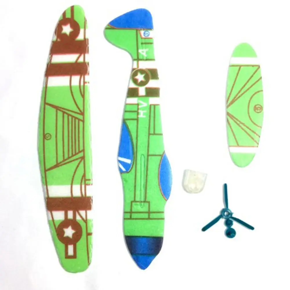 10pcs Color Randomly 3D DIY foam Assembly Aircraft Fighter Flying Gider Planes Airplane Model Aeroplane
