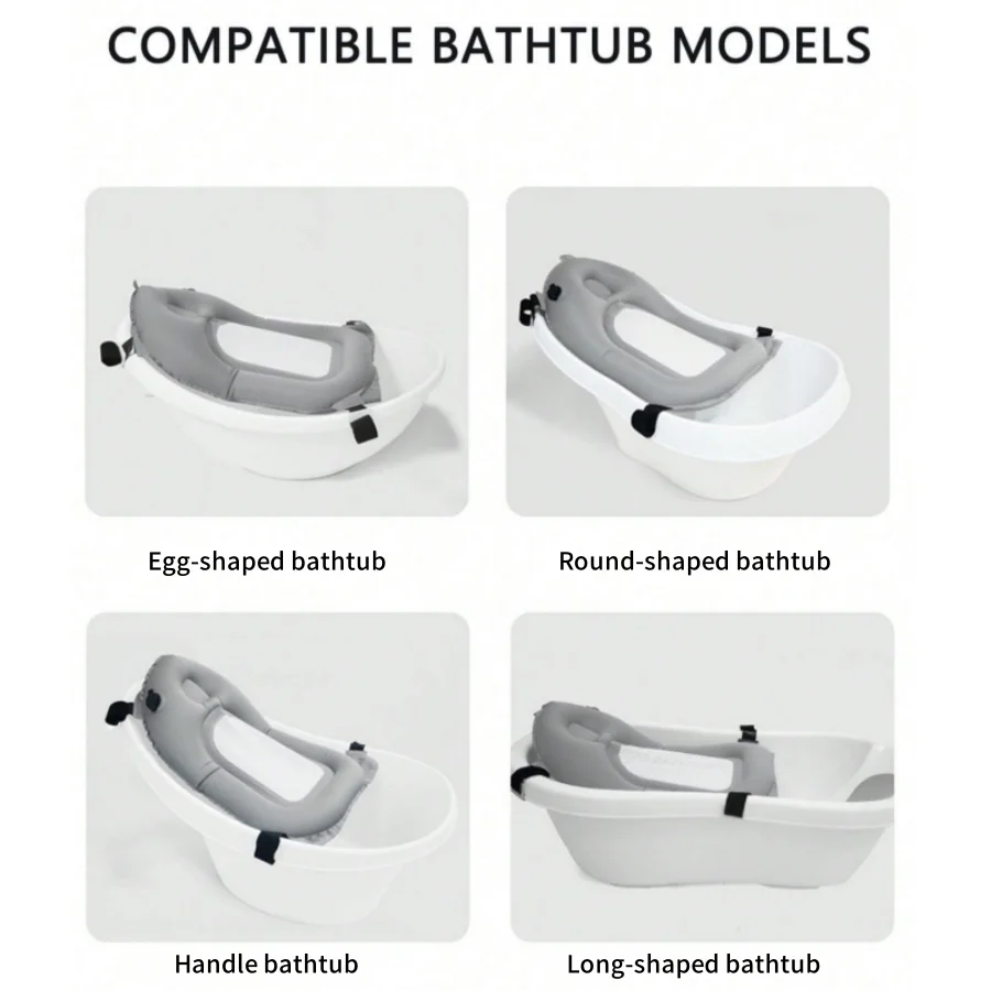 سجادة حمام قابلة للتعديل غير قابلة للانزلاق للأطفال - رف حمام عائم لحديثي الولادة، سجادة حمام للأطفال حديثي الولادة #3