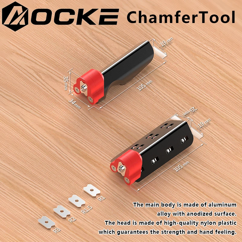 AOCKE X2 Wood Deburring Chamfering Fillet Scraper Woodworking Edge Trimming Knife Corner Manual Planer Blade Hand Tools