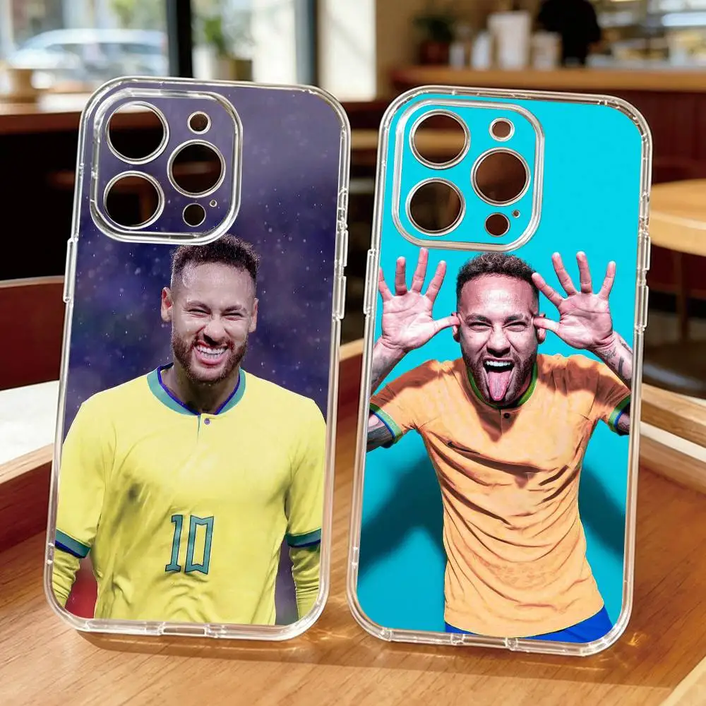

Football Star 10 N-Neymar Phone Case Transparent Silicone Soft For iPhone 17 16 15 14 13 12 11 Mini Pro Max Plus