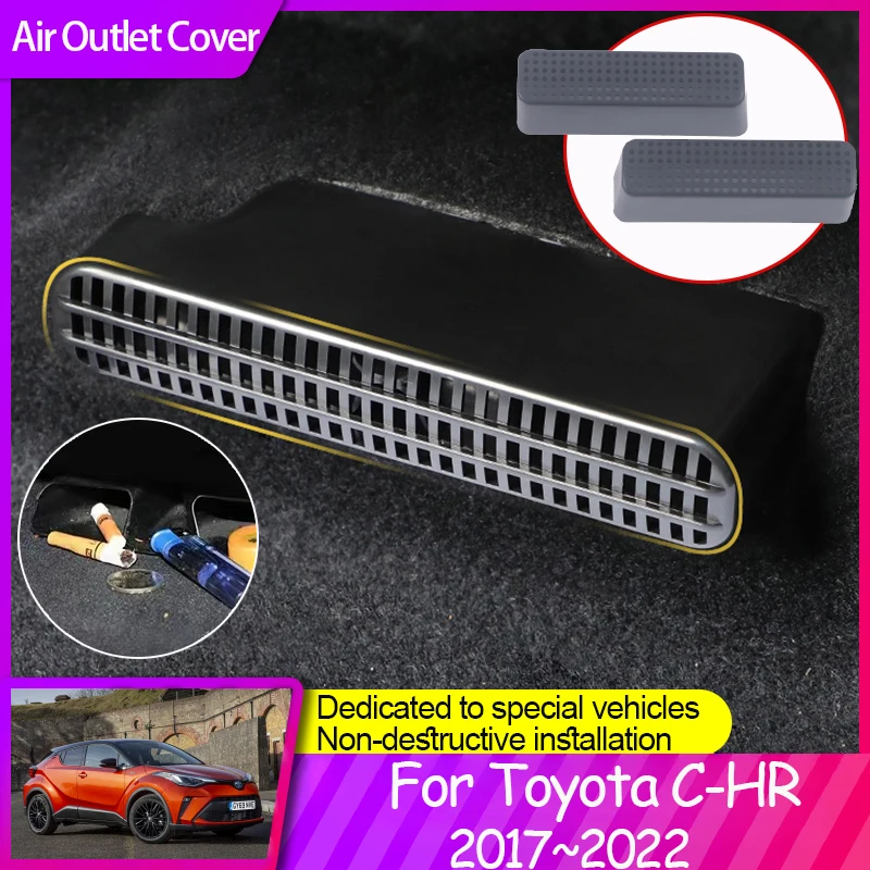 for Toyota C-HR CHR CH R AX50 2017 2018 2019 2020 2021 2022 Car Air Conditioner Outlet Cover Under Seat Vent Grille Accessories