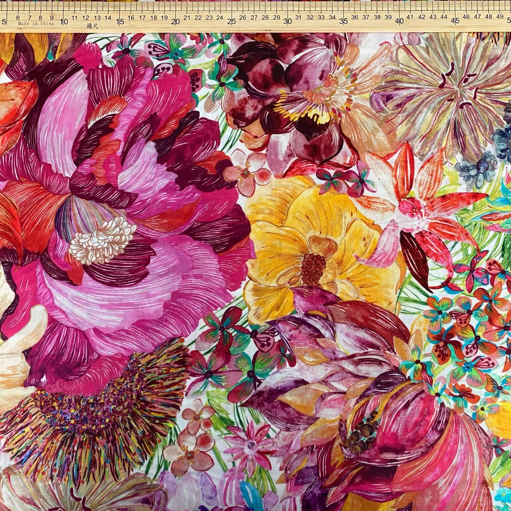 

1M/5M 80S Marina seaflower New Floral 100% Cotton Fabric Like Liberty Printing for Sewing Clothes Dresses Kids Designer Material