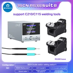 I2C 3SCN 120W Soldering Station with C210 C115 Dual-handle Tips for Phone Electronic Components BGA SMD Rework Repair Platform