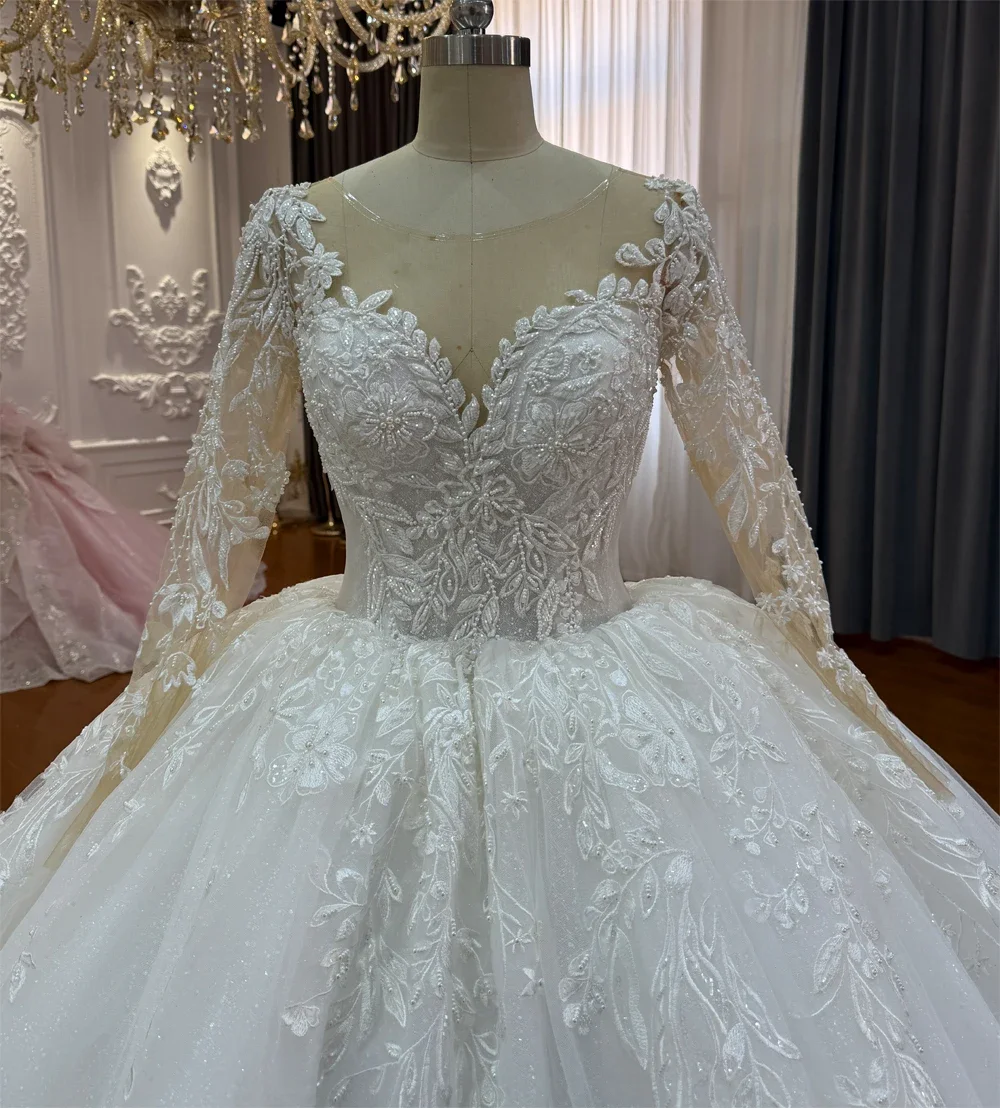 Customized Luxury Lace Appliques Off White Wedding Dress No Silver Amanda Novias Official