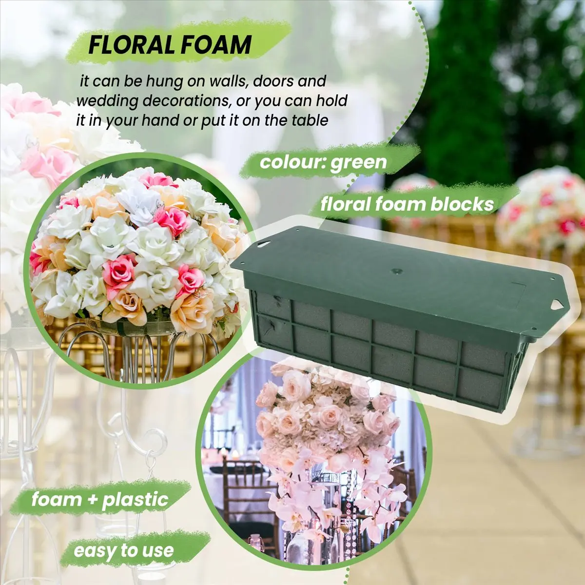 ABFS 4 Pcs Floral Foam Cage Flower Holder with Floral Foam for Flowers Cage Bowl for Table Centerpiece Floral Arrangement