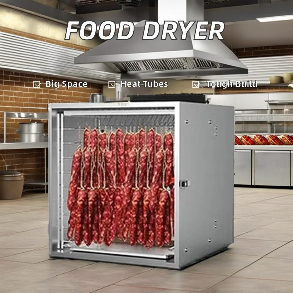 2025Large Capacity 220V Commercial Meat Dryer New Condition Sausage Biltong Preserved Food Dryer Home Use Restaurant Retail view 3