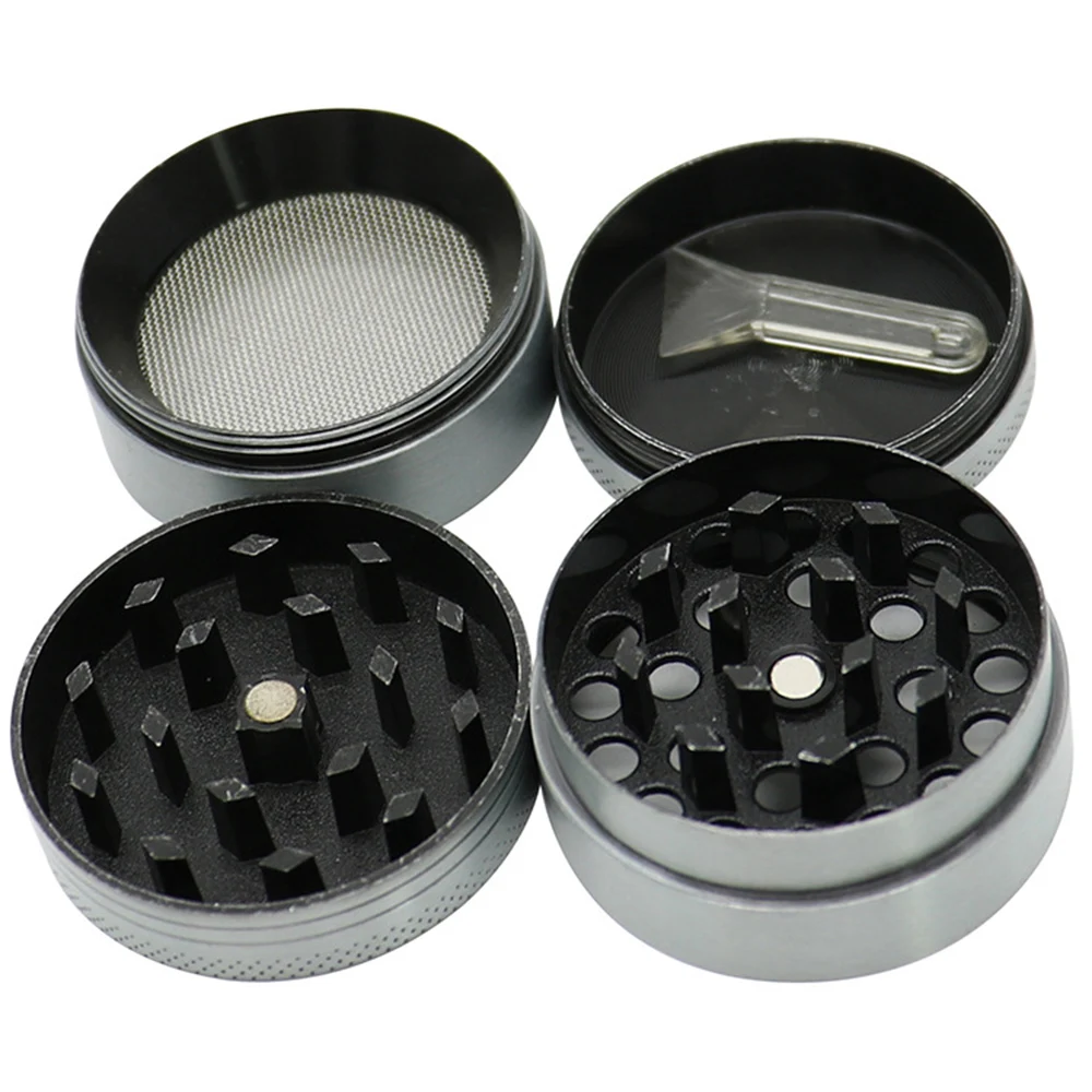 Herb Grinder 4-layer 40MM Metal Small Zinc Alloy Tobacco Grinder Spice Miller Durable Crusher Kitchen Tools Smoking Accessories images - 6