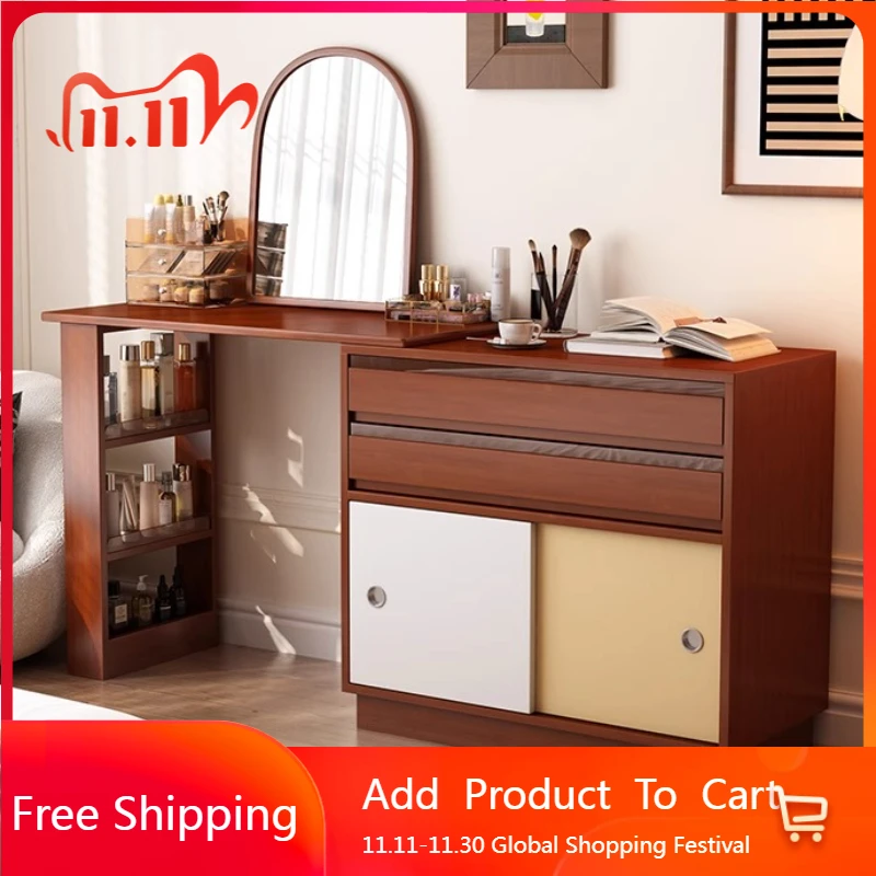 

Bedroom Makeup Vanity Table Chair Drawers Bedside Study Organizer Vanity Table Vintage Wood Comoda Pra Quarto Home Furniture