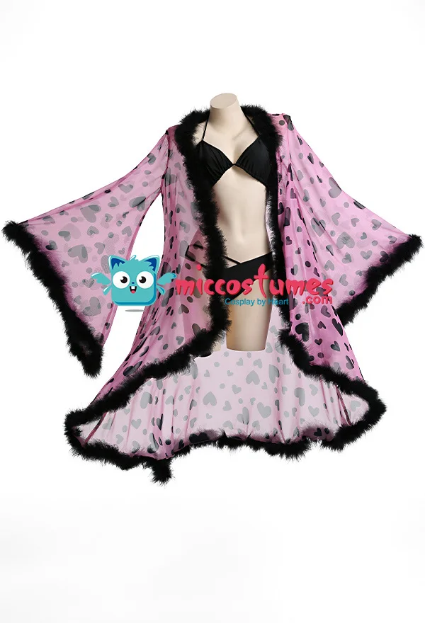 

Woman Coverup for Women Heart Pattern Cardigans Sheer Chiffon Coverup