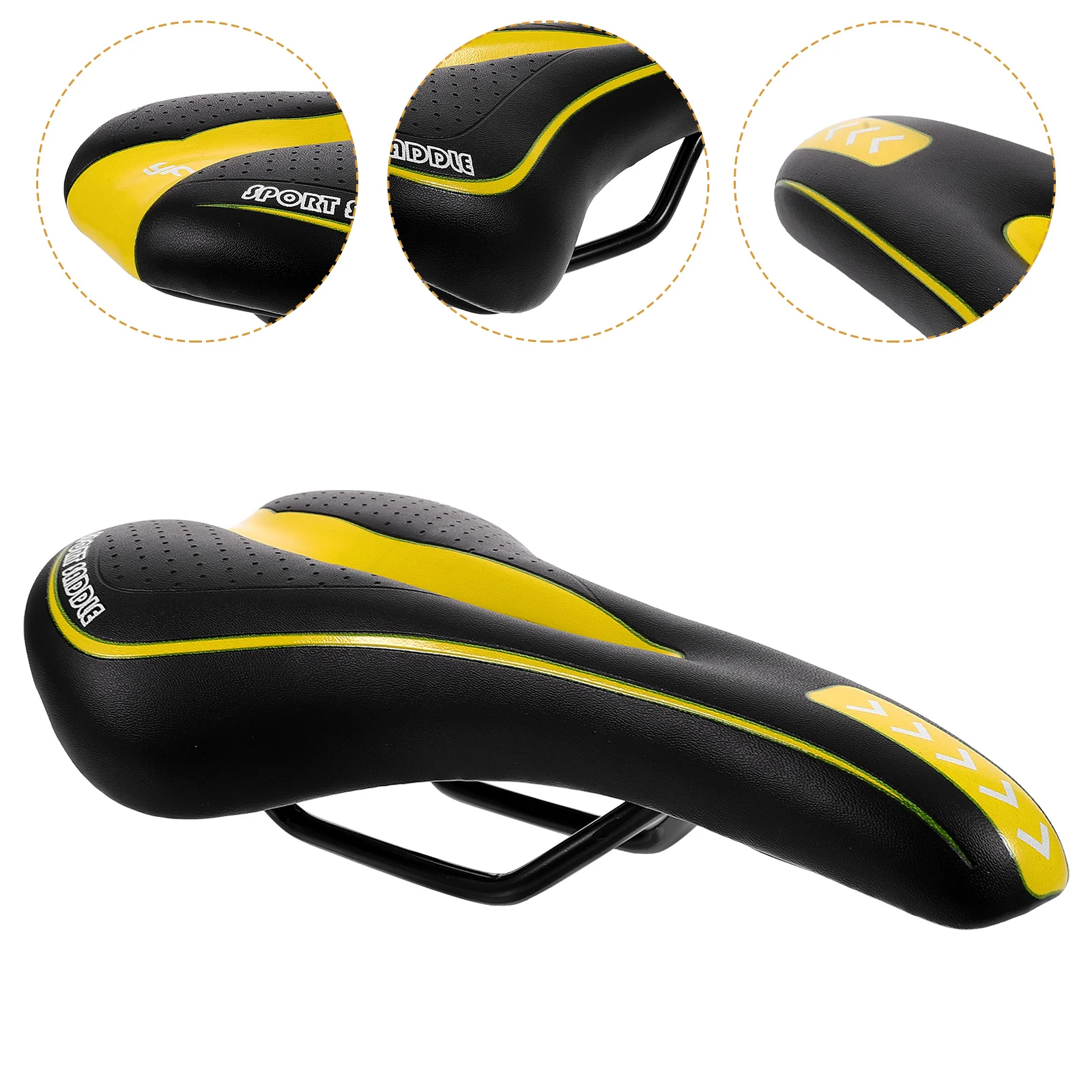 سرج الدراجة الجبلية، مقعد مريح لملحقات ركوب الدراجات المجوفة المقاومة للصدمات، وسادة مقعد الدراجة خفيفة الوزن وجيدة التهوية #5