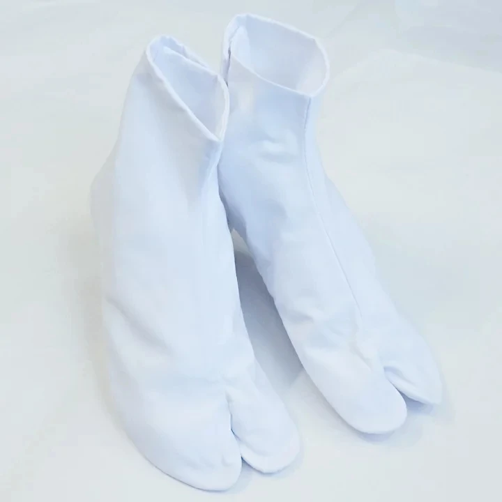 Traditional Japanese Cotton Tabi Socks with 4-Snap Closures Non-slip Split-Toe