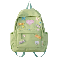 Women Cute Student Bookbag Large Capacity Laptop Backpack Zipper Closure Candy School Backpack Students Daily Backpack
