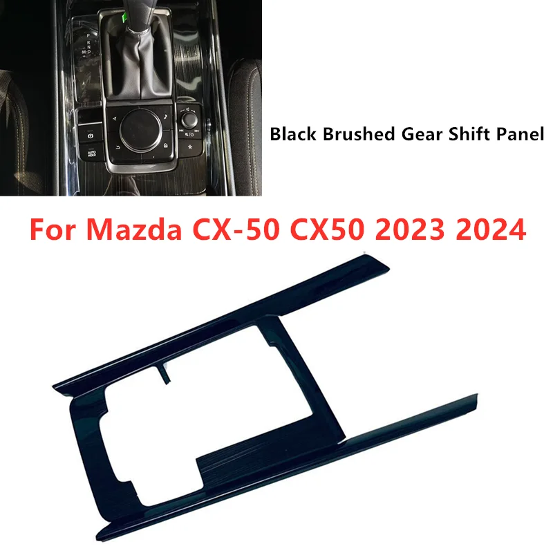 

LHD Stainless Steel Black Brushed Gear Shift Panel Bezel Trim For Cover Mazda CX-50 CX50 2023 2024