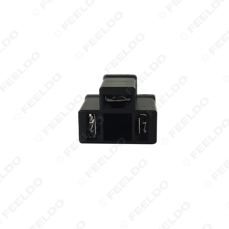 1Pc Car H4 Female Headlight Cable Connector Plug Lamp Bulb Socket Black