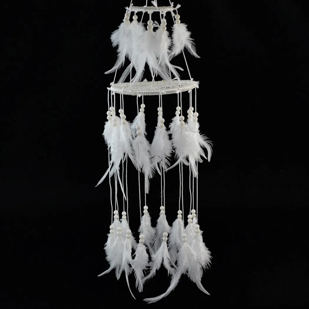 Bohemian Geometry Weave Dream Catcher Feather Wind Chimes Wall Bedroom Hanging Ornaments Birthday Festival Gifts Home Crafts
