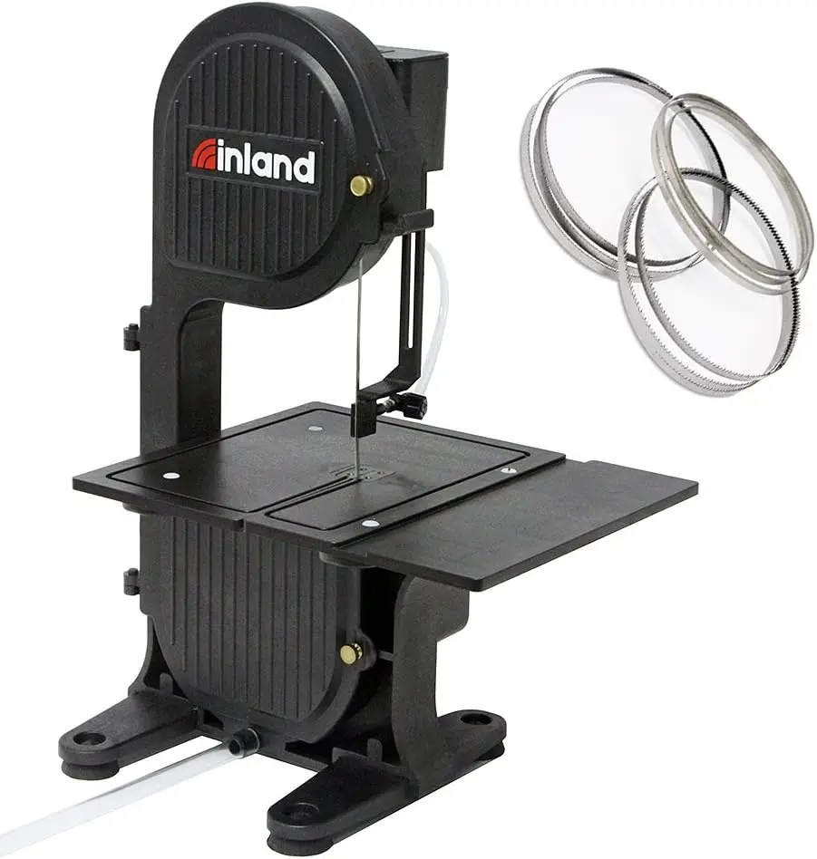 Inland Craft DB-100 Band Saw Machine, Tabletop Wet Saw for Cutting Glass, Stone, Plastic, Coral, Metals, Wood - Stained Glass