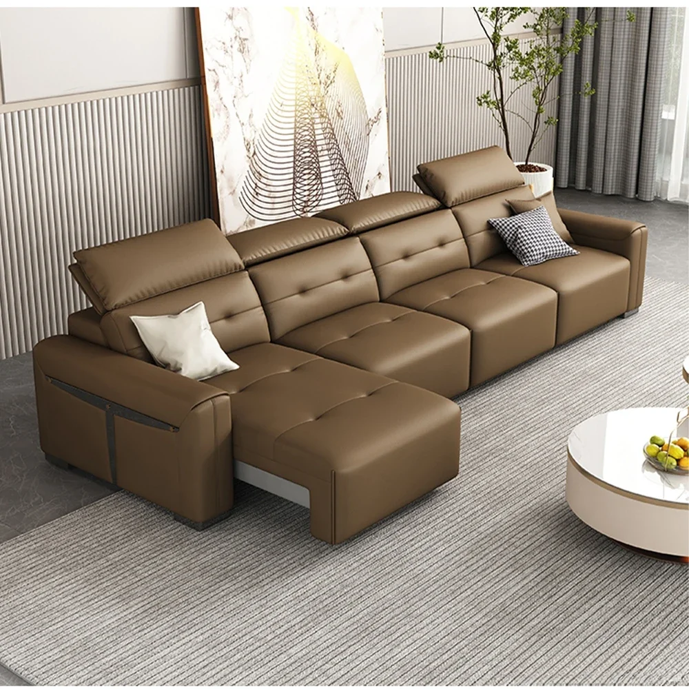 Living Room With Electric Convertible Sofa Bed Multifunctional Folding Sofa Beds for Cinema Living Room