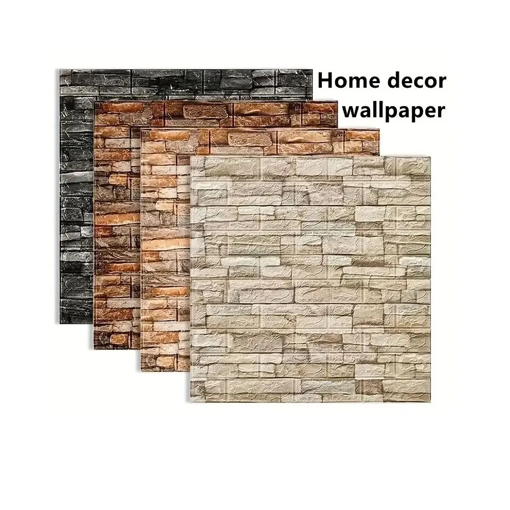 Waterproof Foam Brick Wallpaper Moisture-proof and Moldy Resistant Anti-collision Self-adhesive Wallpaper Foam Soundproof